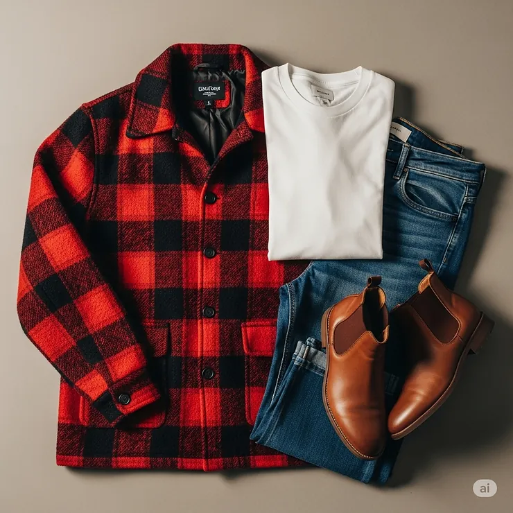 A sophisticated woman accessorizing a versatile plaid jacket with a scarf and handbag, demonstrating styling options for womens attire.