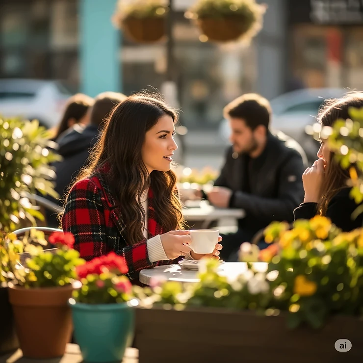 Flat lay arrangement featuring a chic womens plaid jacket paired with essential wardrobe items like jeans and a white t-shirt.