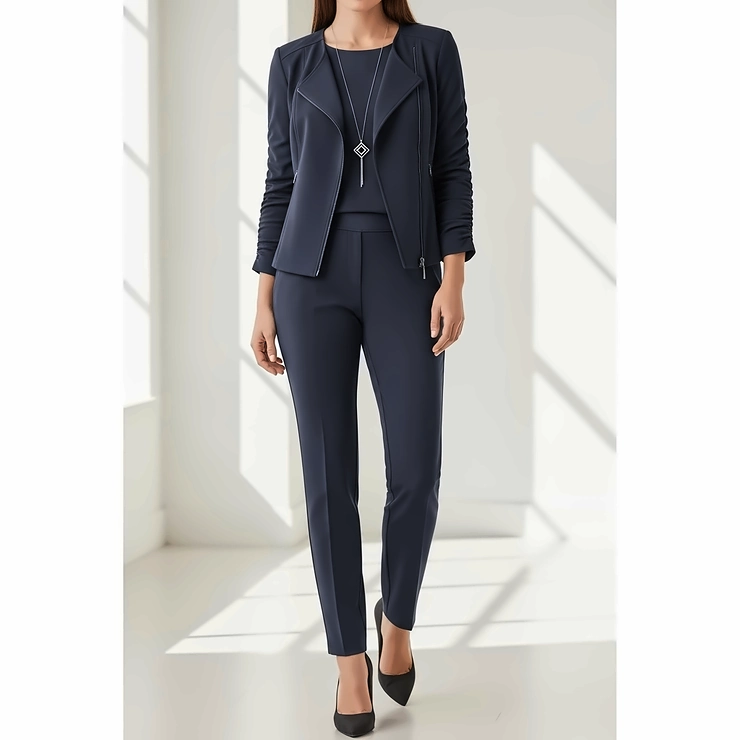 A sophisticated Joseph Ribkoff jacket paired with perfectly coordinated bottoms for a complete and polished look.