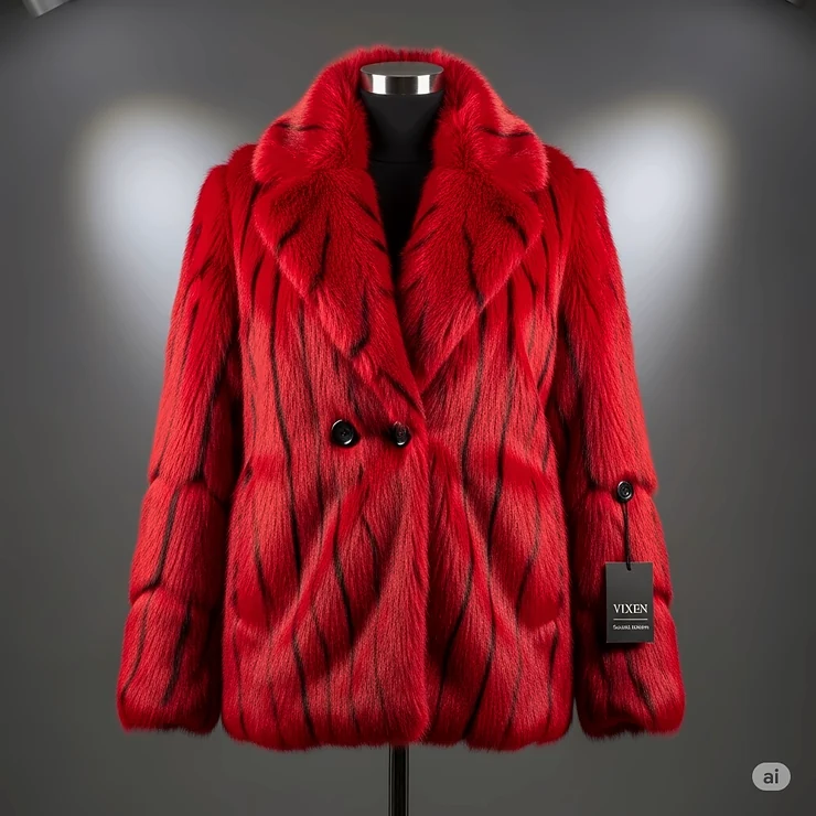 Vibrant red vixen jacket offering a bold alternative to the classic black, adding a pop of color to any wardrobe.