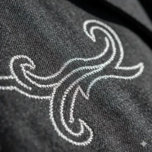 Macro image showing the rich texture of the wool blend fabric used to make a high-quality cowboy suit jacket.