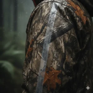 Fully taped and sealed seams ensuring complete water protection on the waterproof jacket.