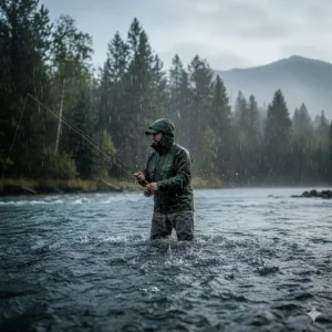Effective waterproof protection for fishing on a rainy day provided by this wading jacket.