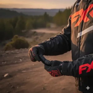 Image illustrating the adjustable velcro cuff and waist cinches on the enduro jacket for a secure and customized fit.