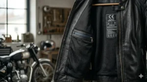 Interior view of a women's riding jacket featuring secure waterproof pockets and mesh lining.