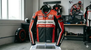 Replica MotoGP jacket featuring official Monster Energy Yamaha team colors and sponsor logos.