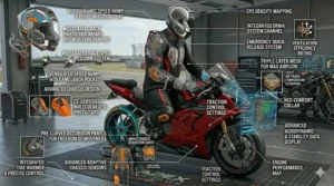 A 360-degree waist zipper system used to connect a track day racing jacket to compatible leather pants.