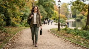 Casual outfit highlighting the best bomber jacket men in trendy olive green